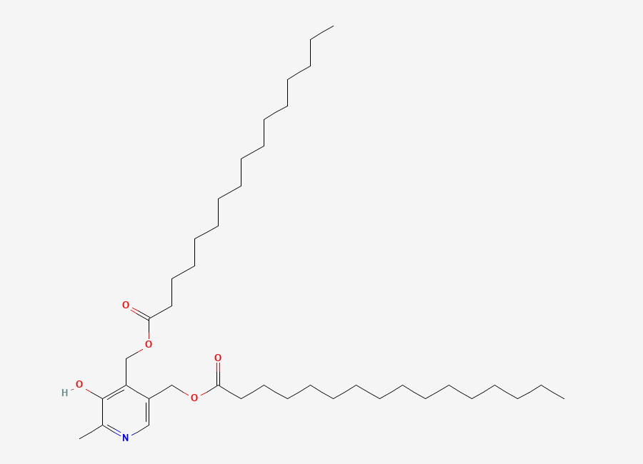 Two-dimensional chemical structure of Palmitic acid, diester with 5-hydroxy-6-methylpyridine-3,4-dimethanol
