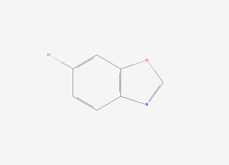 Two-dimensional chemical structure of 6-Bromo-1,3-benzoxazole