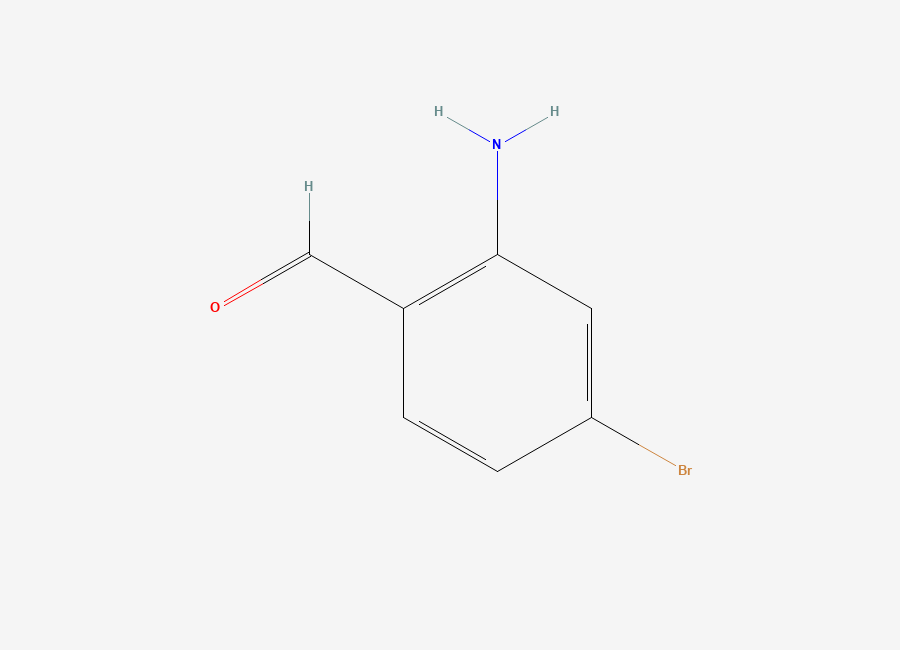 Two-dimensional chemical structure of 2-Amino-4-bromobenzaldehyde