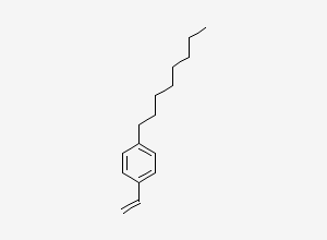 Two-dimensional chemical structure of 1-Octyl-4-vinylbenzene, CAS 46745-66-8