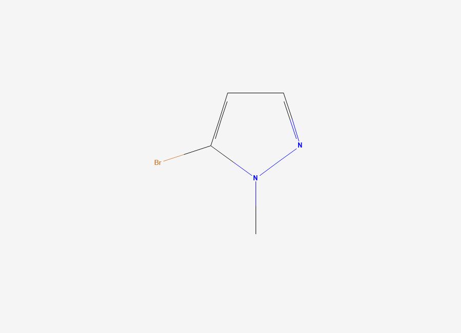 Two-dimensional chemical structure of 5-Bromo-1-methyl-1H-pyrazole