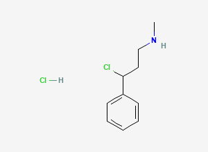 Two-dimensional chemical structure of (3-Chloro-3-phenylpropyl)(methyl)amine hydrochloride