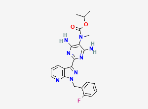 Two-dimensional chemical structure of Riociguat EP Impurity D, CAS 625115-54-0
