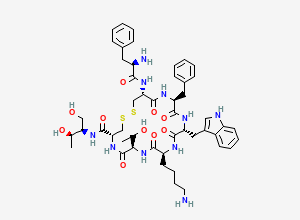 Two-dimensional chemical structure of D-Thr(6)-Octreotide