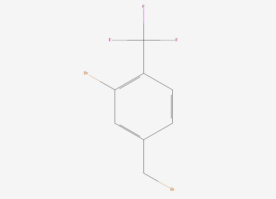 Two-dimensional chemical structure of 2-Bromo-4-(bromomethyl)-1-(trifluoromethyl)benzene