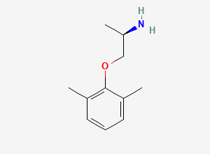 Two-dimensional chemical structure of (2R)-1-(2,6-dimethylphenoxy)propan-2-amine