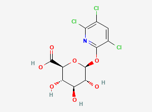 Two-dimensional chemical structure of 3,5,6-Trichloro-2-pyridinol β-D-Glucuronide, CAS 58997-12-9