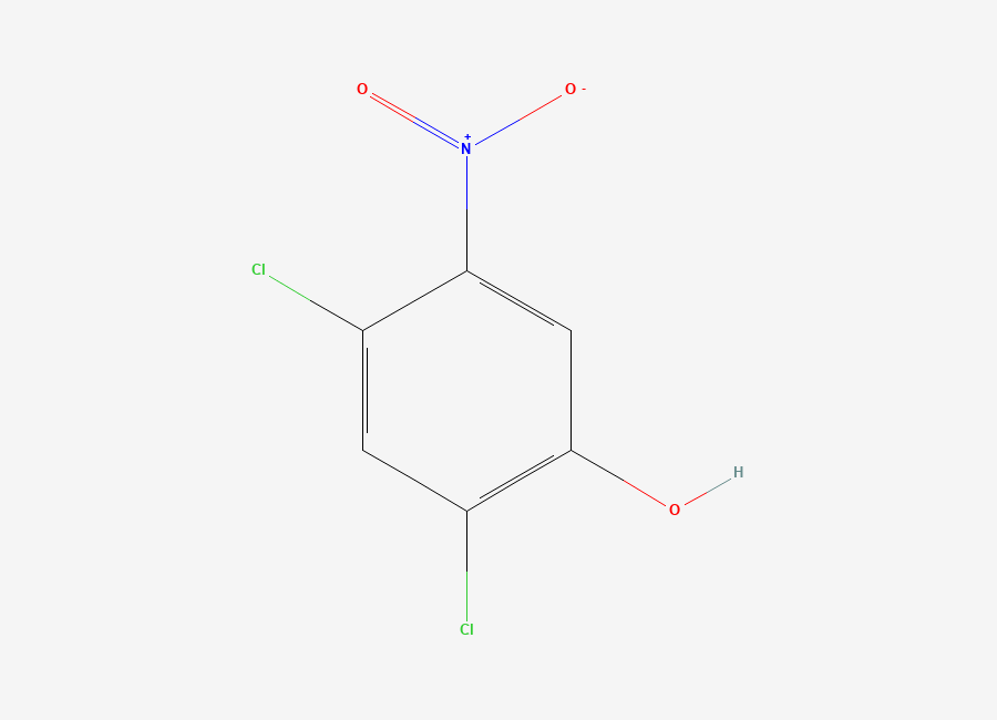 Two-dimensional chemical structure of Phenol, 2,4-dichloro-5-nitro-