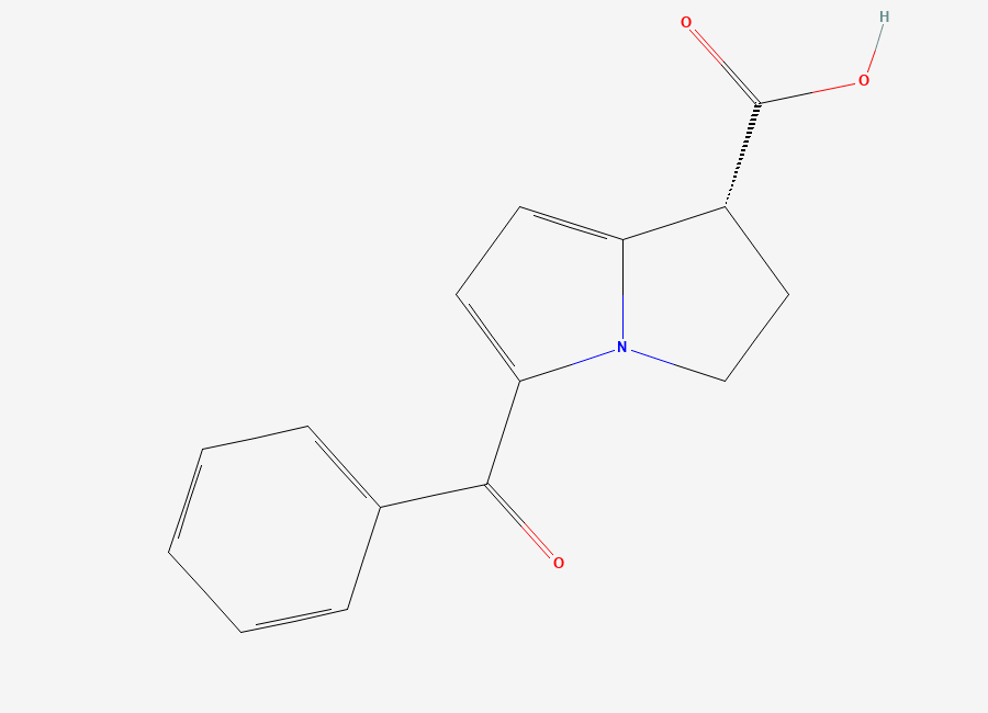 Two-dimensional chemical structure of (+)-Ketorolac