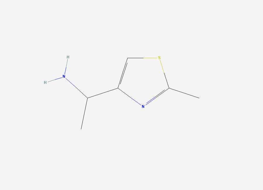 Two-dimensional chemical structure of 1-(2-Methyl-1,3-thiazol-4-yl)ethan-1-amine