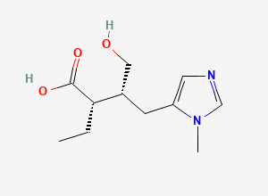 Two-dimensional chemical structure of Pilocarpine EP Impurity B / Pilocarpic acid (Free Base), CAS 28406-15-7