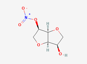 Two-dimensional chemical structure of Isoidide mononitrate, CAS 16908-90-0
