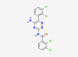 Two-dimensional chemical structure of Lamotrigine EP Impurity F / Lamotrigine Related Compound D, CAS 252186-79-1