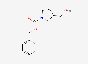 Two-dimensional chemical structure of Benzyl 3-(hydroxymethyl)pyrrolidine-1-carboxylate