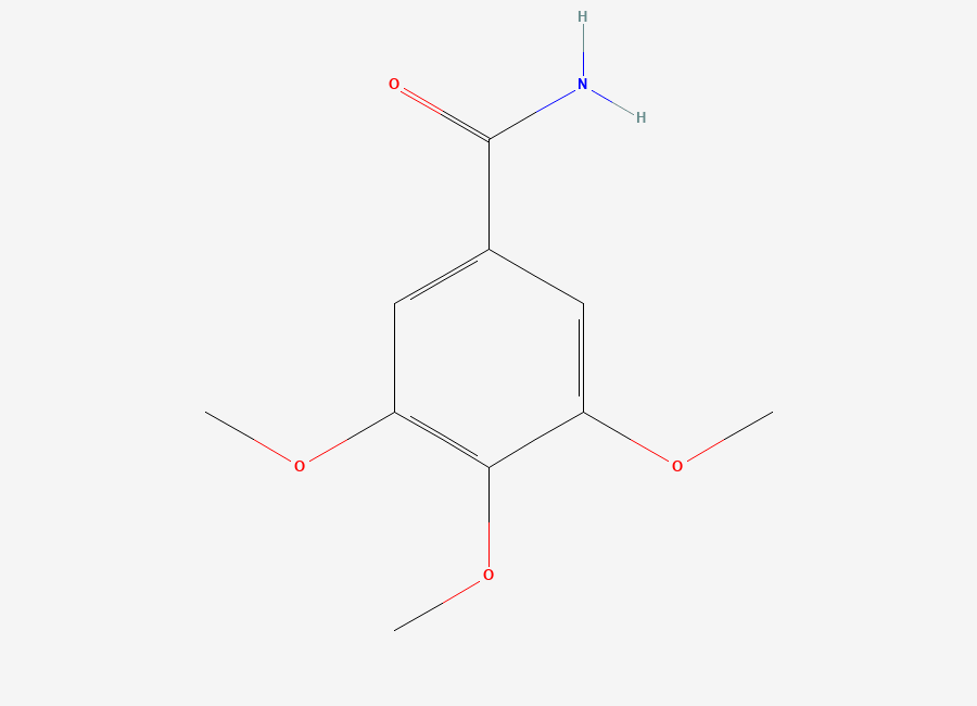Two-dimensional chemical structure of 3,4,5-TRIMETHOXYBENZAMIDE, CAS 3086-62-2