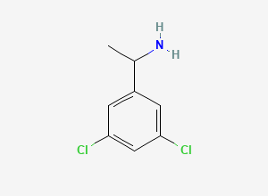 Two-dimensional chemical structure of 1-(3,5-Dichlorophenyl)ethanamine