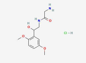 Two-dimensional chemical structure of Midodrine Hydrochloride USPRS (1443704), CAS 3092-17-9