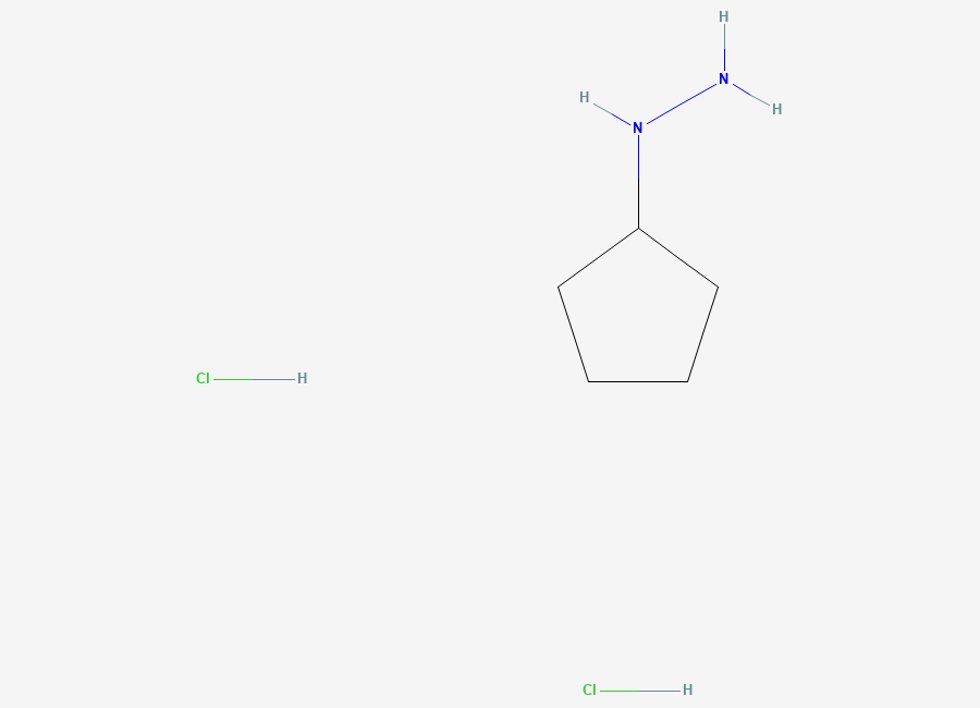 Two-dimensional chemical structure of Cyclopentylhydrazine dihydrochloride