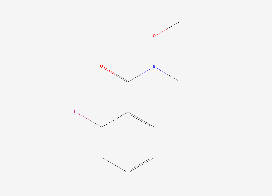 Two-dimensional chemical structure of 2-fluoro-N-methoxy-N-methylbenzamide