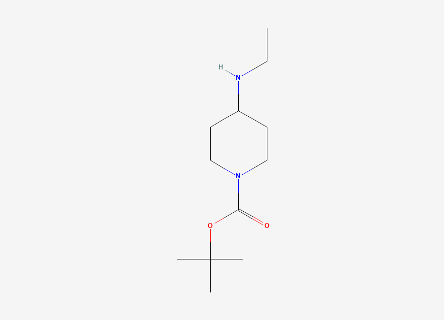 Two-dimensional chemical structure of tert-Butyl 4-(ethylamino)piperidine-1-carboxylate