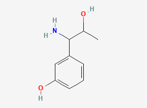 Two-dimensional chemical structure of 1-Amino-1-(3-hydroxyphenyl)propan-2-OL