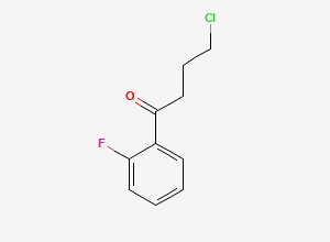 Two-dimensional chemical structure of 4-Chloro-1-(2-fluorophenyl)-1-butanone, CAS 2823-19-0
