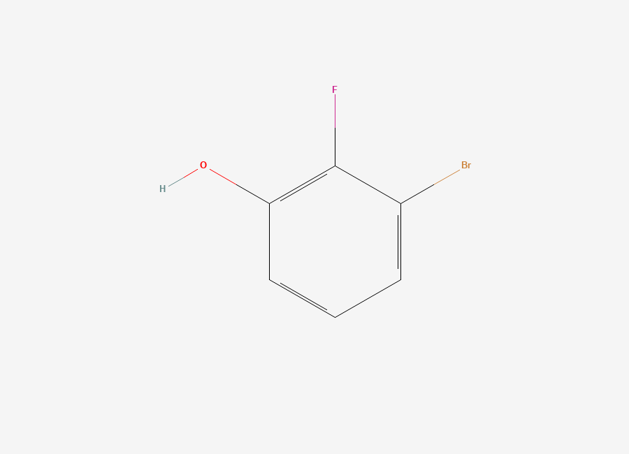 Two-dimensional chemical structure of 3-Bromo-2-fluorophenol