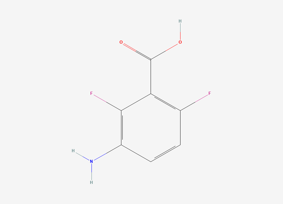Two-dimensional chemical structure of 3-Amino-2,6-difluorobenzoic acid