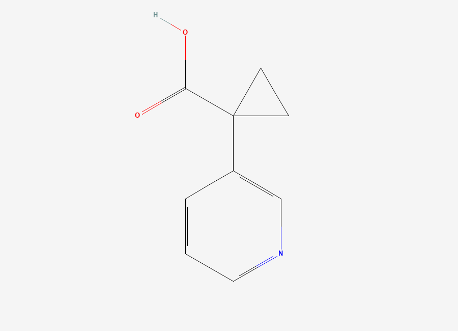 Two-dimensional chemical structure of 1-(Pyridin-3-yl)cyclopropanecarboxylic acid