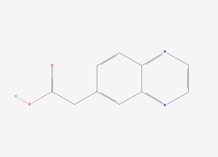 Two-dimensional chemical structure of 2-(Quinoxalin-6-yl)acetic acid