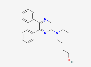 Two-dimensional chemical structure of 4-[(5,6-Diphenyl-2-pyrazinyl)(1-methylethyl)amino]-1-butanol, CAS 475086-75-0