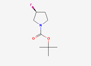 Two-dimensional chemical structure of tert-Butyl (3S)-3-fluoropyrrolidine-1-carboxylate