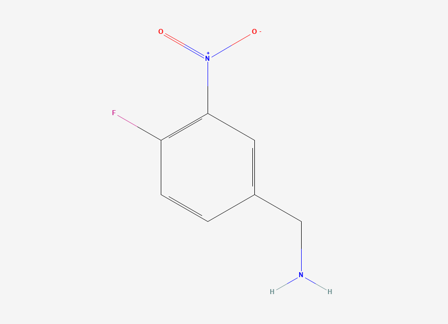 Two-dimensional chemical structure of (4-Fluoro-3-nitrophenyl)methanamine
