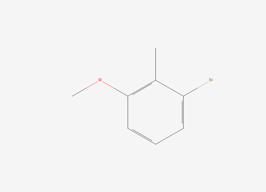 Two-dimensional chemical structure of 1-Bromo-3-methoxy-2-methylbenzene
