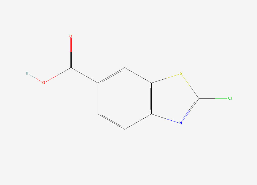 Two-dimensional chemical structure of 2-Chloro-1,3-benzothiazole-6-carboxylic acid