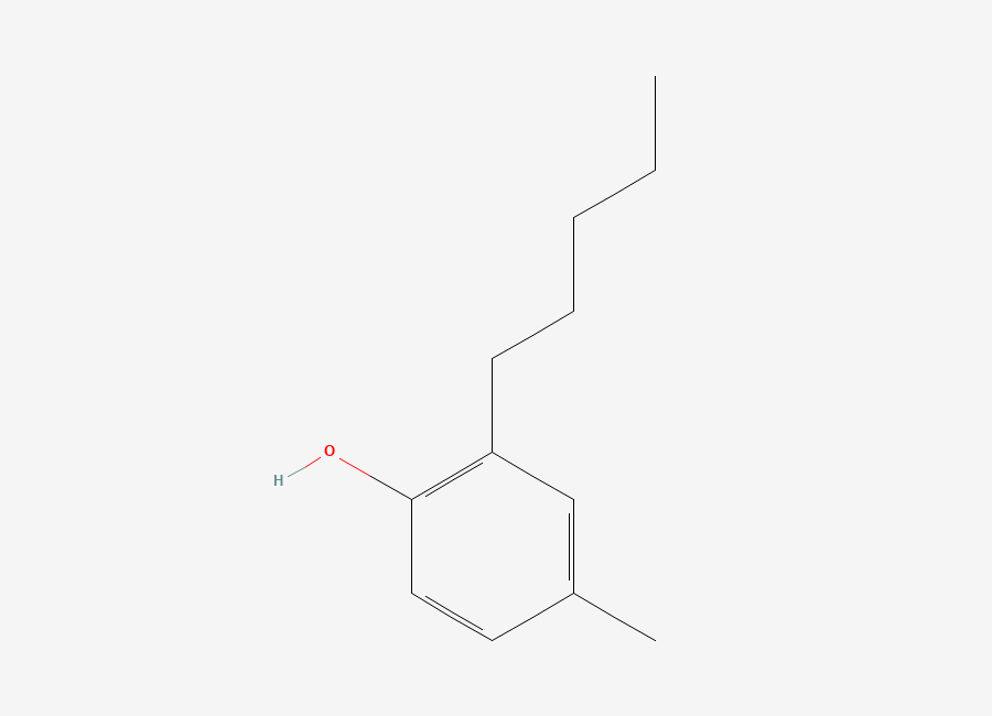 Two-dimensional chemical structure of Amylmetacresol EP Impurity A, CAS 876473-73-3
