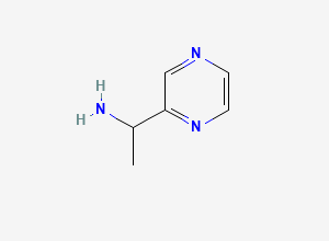 Two-dimensional chemical structure of 1-(Pyrazin-2-yl)ethanamine