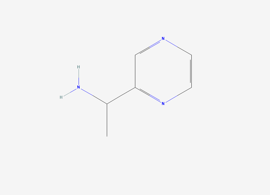 Two-dimensional chemical structure of 1-(Pyrazin-2-yl)ethanamine