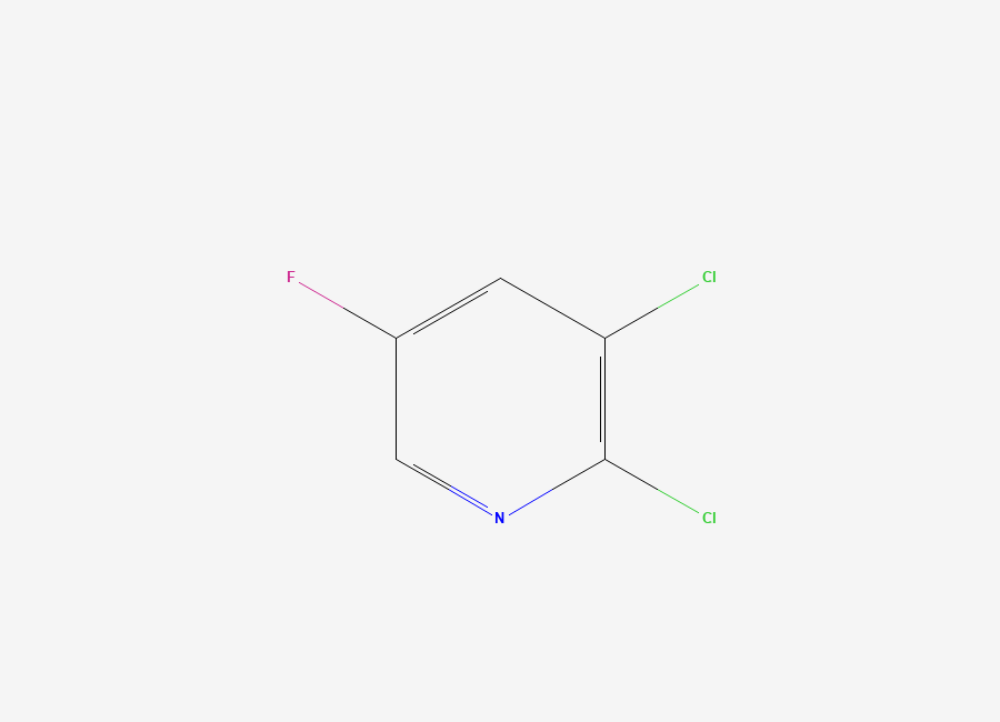 Two-dimensional chemical structure of 2,3-Dichloro-5-fluoropyridine