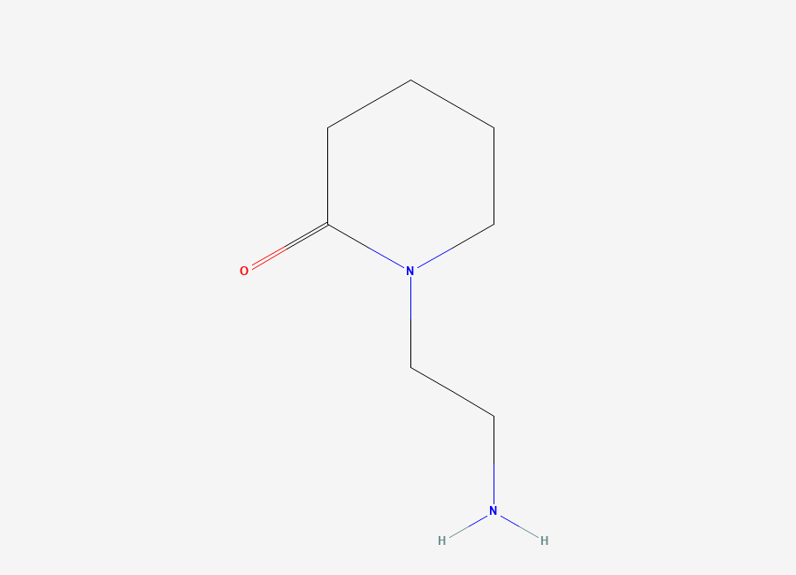 Two-dimensional chemical structure of 1-(2-Aminoethyl)piperidin-2-one