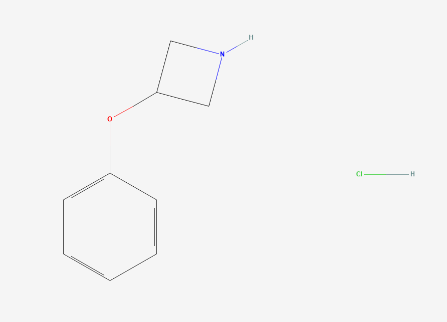Two-dimensional chemical structure of 3-Phenoxyazetidine hydrochloride