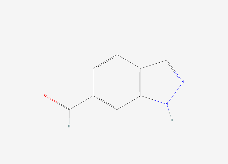Two-dimensional chemical structure of 1H-Indazole-6-carbaldehyde
