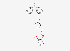 Two-dimensional chemical structure of Carvedilol (R)-Isomer/ (R)-(+)-Carvedilol, CAS 95093-99-5