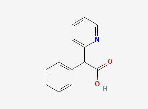 Two-dimensional chemical structure of a-Phenyl-a-(2-pyridyl)acetic acid