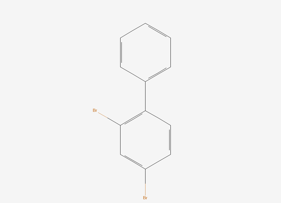 Two-dimensional chemical structure of 2,4-Dibromobiphenyl