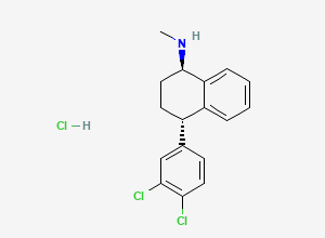 Two-dimensional chemical structure of Sertraline Hydrochloride, trans-(A+-)-