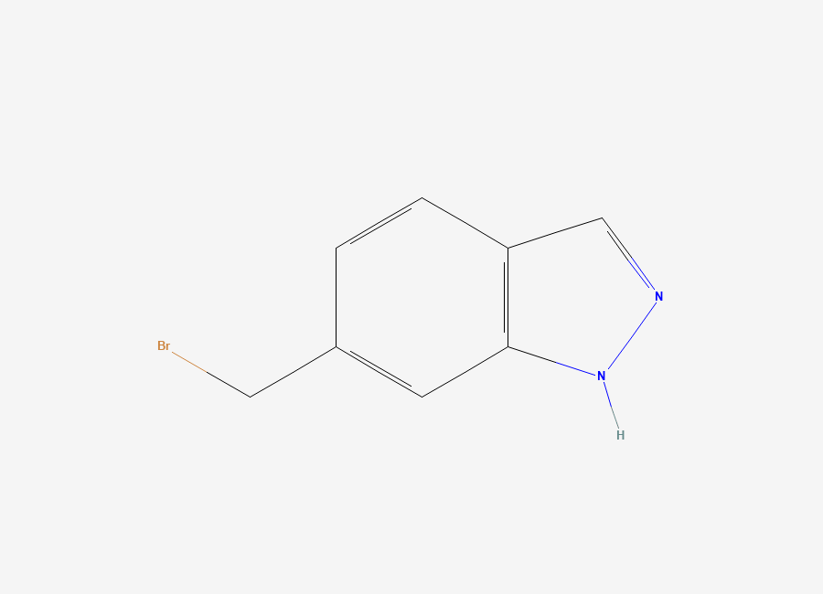 Two-dimensional chemical structure of 6-(Bromomethyl)-1H-indazole