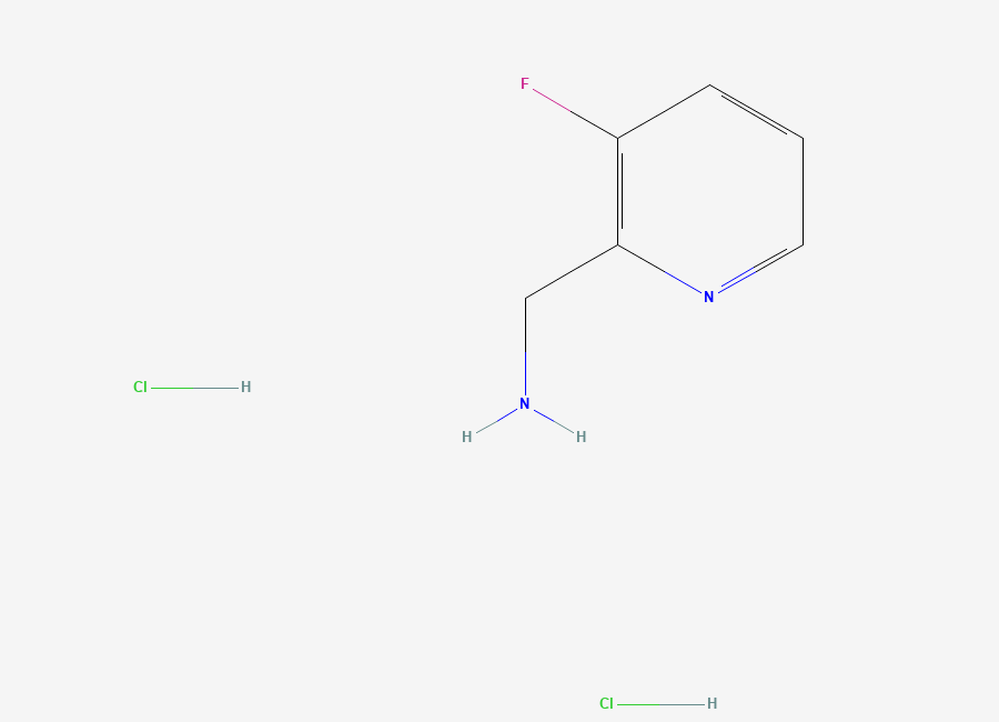 Two-dimensional chemical structure of (3-Fluoropyridin-2-yl)methanamine dihydrochloride