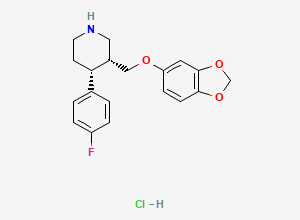 Two-dimensional chemical structure of Paroxetine hydrochloride anhydrous, cis-