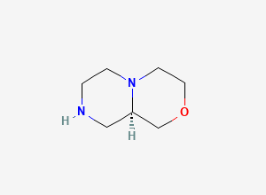 Two-dimensional chemical structure of (9aR)-octahydropiperazino[2,1-c]morpholine